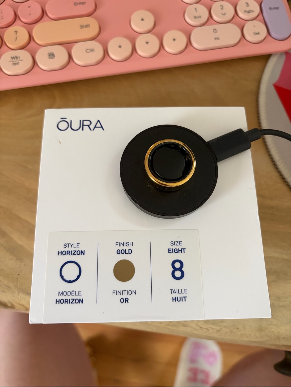 Oura Gold Gen 3 Horizon Ring Size 8